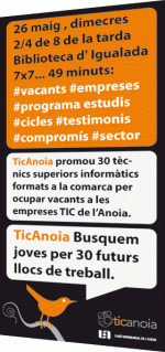 Flyer campanya Busquem 30 futurs professionals TIC