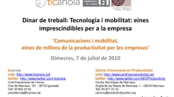 Comunicacions i mobilitat, eines de millora de la productivitat per les empreses