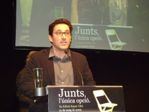 David Berneda de Munich recull el Premi TIC Anoia 2009 a la implantació de les eines TIC - fotografia:anoiadiari.cat