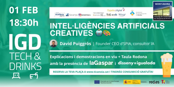 Tech&Drinks Intel·ligències artificials creatives